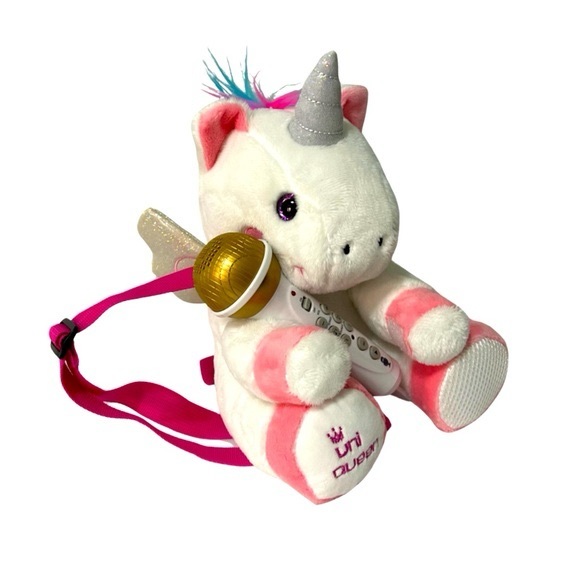 Singing Machine Kids Sing Along Plush Uniqueen Backpack with Microphoneone - Picture 3 of 6